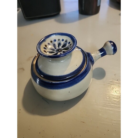 Ken Edwards Pottery Guadalajara Blue Lidded Pot – Signed Mexican Folk Art - Picture 1 of 15